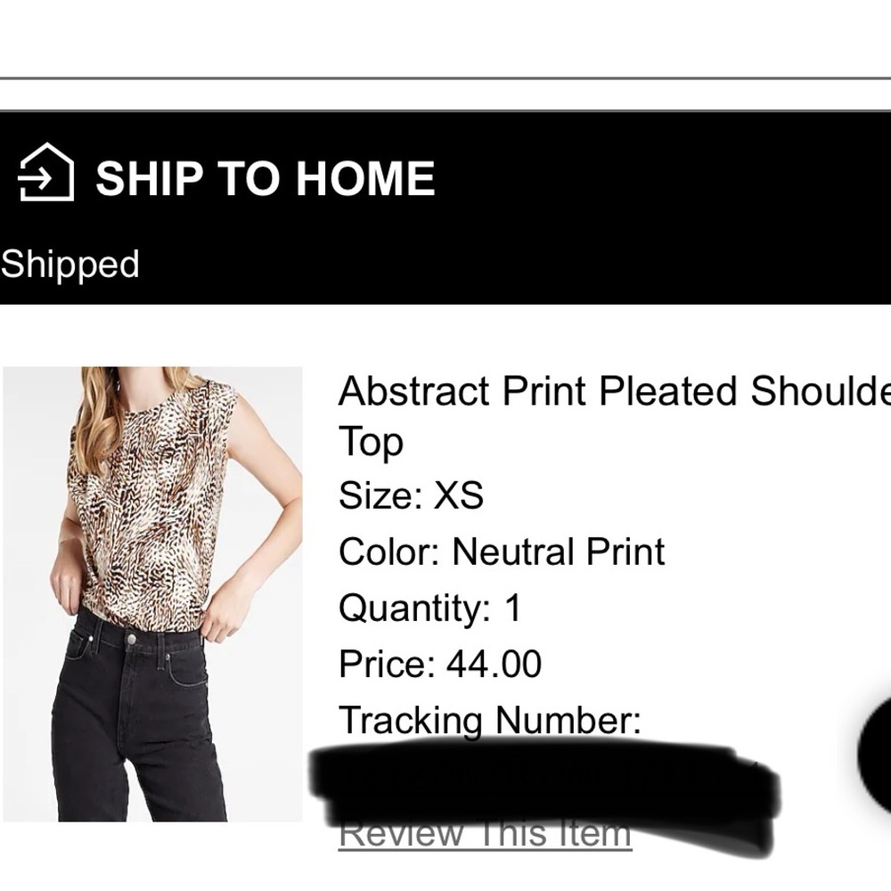 Abstract Print Pleated Shoulder 🖤 - Picture 8 of 8